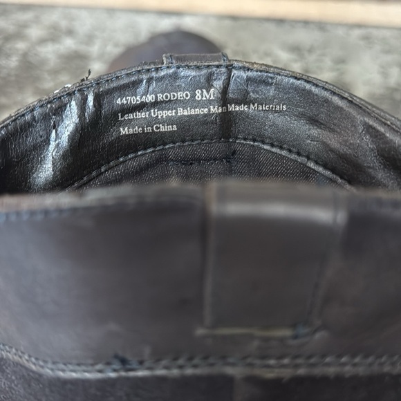 Reba Black Suede Short Distressed Western Boots 10" Tall, 14" Circum, Size 8 - Picture 7 of 8